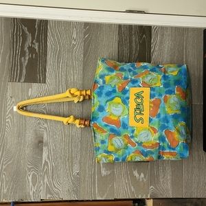 St Lucia Carribean 🏝tropical fish extra large burlap beach tote bag